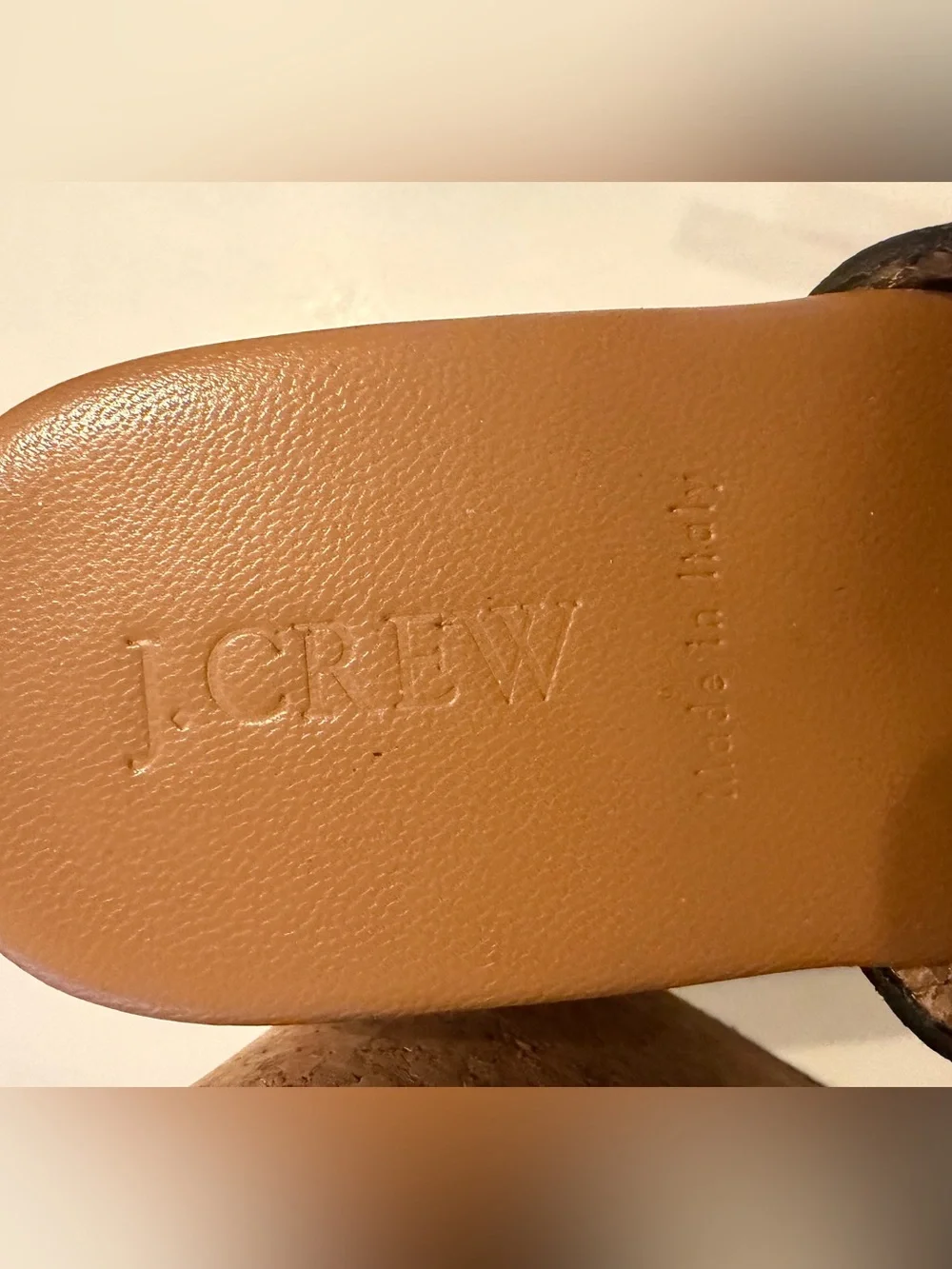 JCREW Women’s Dark Brown Strap Cork Wedge Sandals